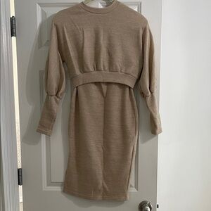 Elegant Tan Knit / Sweater Set